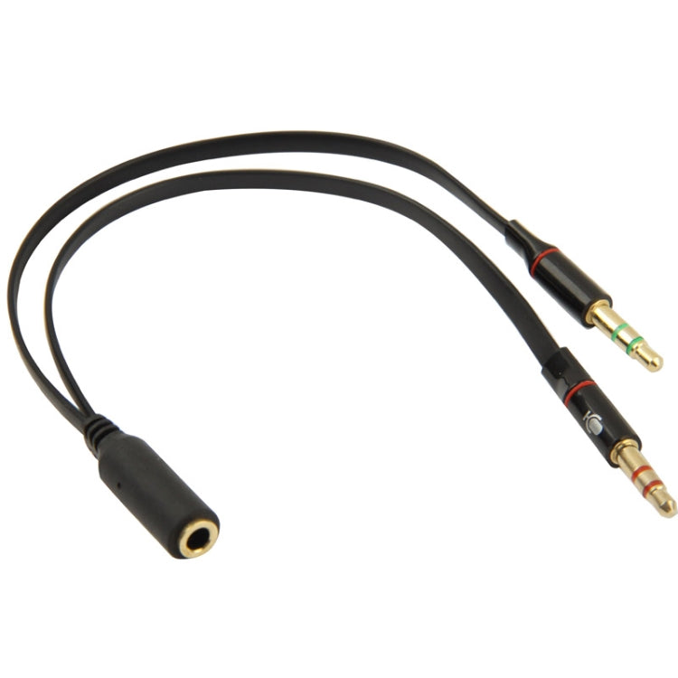 Cáp chuyển đổi âm thanh jack 3.5mm đực sang 3.5mm cái, tổng chiều dài: 13cm, màu đen