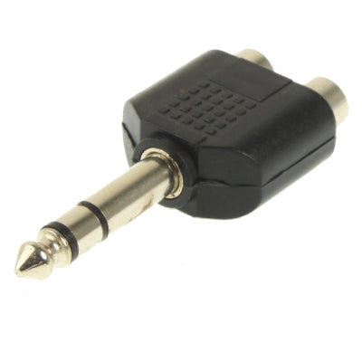 Bộ chuyển đổi giắc cắm tai nghe stereo 6.35mm đực sang 2 RCA cái