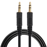 Cáp Aux âm thanh stereo 1m cắm 3.5mm đực sang 3.5mm đực (Màu đen + đầu nối mạ vàng), chiều dài: 1m màu đen, (mạ vàng)