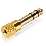 Bộ chuyển đổi giắc cắm 6.35mm đực sang 3.5mm stereo cái mạ vàng