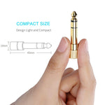 Bộ chuyển đổi giắc cắm 6.35mm đực sang 3.5mm stereo cái mạ vàng