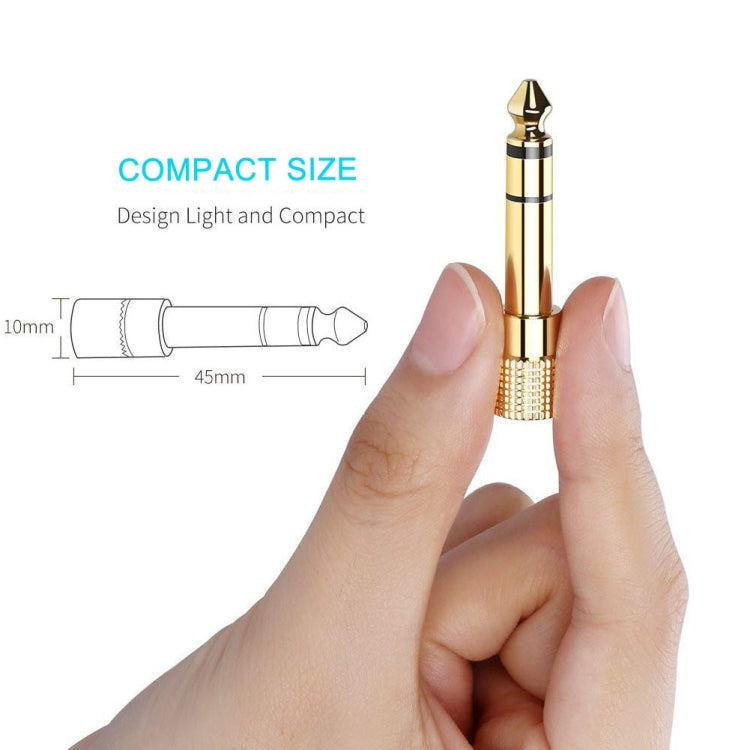 Bộ chuyển đổi giắc cắm 6.35mm đực sang 3.5mm stereo cái mạ vàng