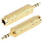 Bộ chuyển đổi giắc cắm 3.5mm đực sang 6.35mm stereo cái mạ vàng