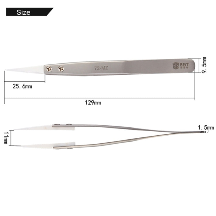 Nhíp đầu gốm chịu nhiệt cao bằng thép không gỉ BEST BST-72-MZ 302, BST-72-MZ