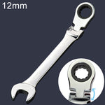 Cờ lê góc ratchet mở hai đầu 12mm, chiều dài: 16.5cm, 12mm
