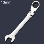 13mm Dual-use Opening Plum Ratcheting Angled Wrench , Length: 17.8cm, 13mm