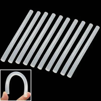10 que keo dán nóng trong suốt trắng thực dụng, kích thước: 270 x 11mm (10 que trong một gói, giá cho 10 que), 270 x 11mm
