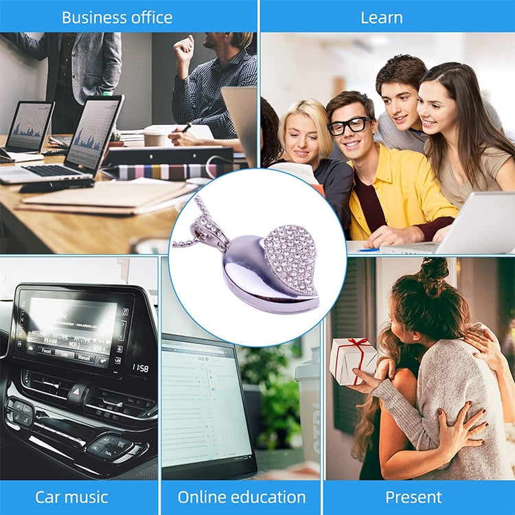 USB Flash Disk Trang Sức Kim Cương Hình Trái Tim Bạc, Quà Tặng Đặc Biệt Ngày Valentine, 2GB, 4GB, 8GB, 16GB, 32GB