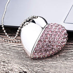 USB flash disk trang sức kim cương hình trái tim, đặc biệt cho quà Valentine, 2GB, 4GB, 8GB, 16GB