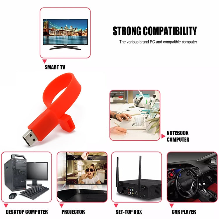 USB flash disk vòng tay silicon 4GB USB 2.0, 4GB