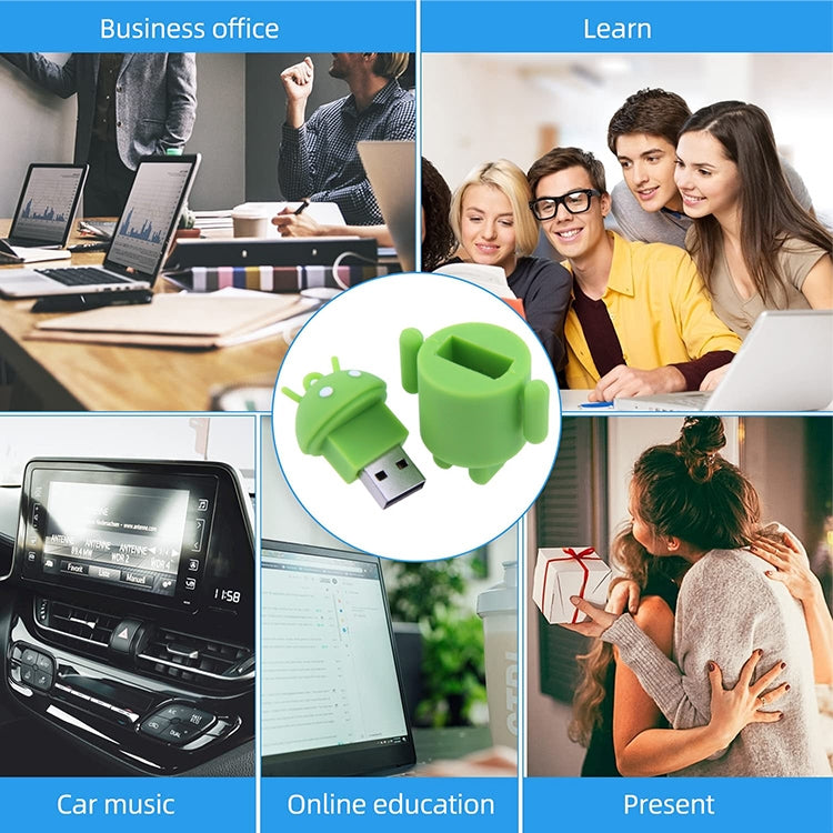 USB flash disk kiểu robot Android 8GB (Xanh), 8GB