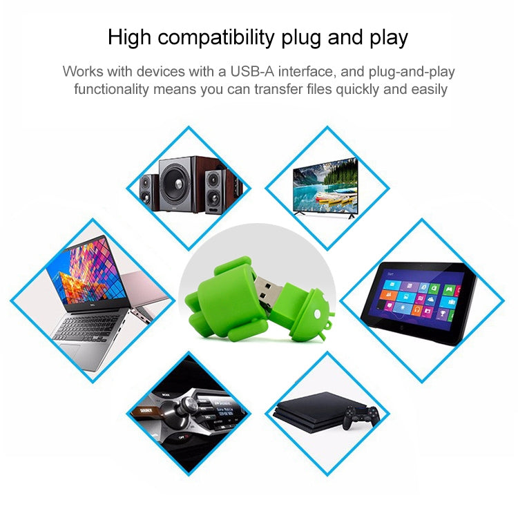 USB flash disk kiểu robot Android (Xanh), 2GB