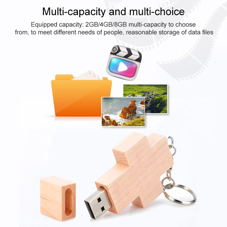 USB flash disk kiểu gỗ hình chữ thập 8GB, 2GB, 4GB, 8GB
