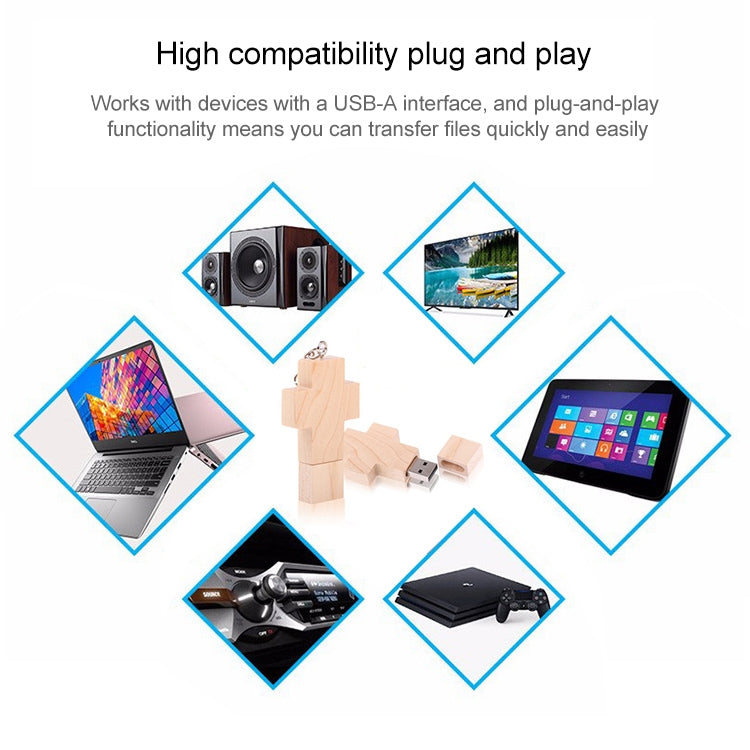 USB flash disk kiểu gỗ hình chữ thập 8GB, 2GB, 4GB, 8GB