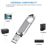 USB 2.0 kiểu móc khóa kim loại 2GB (Xám), 2GB (Xám)
