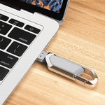 USB 2.0 kiểu móc khóa kim loại 2GB (Xám), 2GB (Xám)