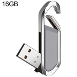 USB 2.0 kiểu móc khóa kim loại 16GB, 16GB (Xám)
