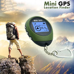 Móc khóa định vị GPS mini cầm tay sạc USB tìm vị trí theo dõi cho du lịch ngoài trời (màu xanh lá), móc khóa định vị