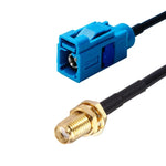 Cáp chuyển đổi đầu nối C cái 20cm sang SMA cái / Đầu nối ăng-ten, Fakra C cái sang SMA