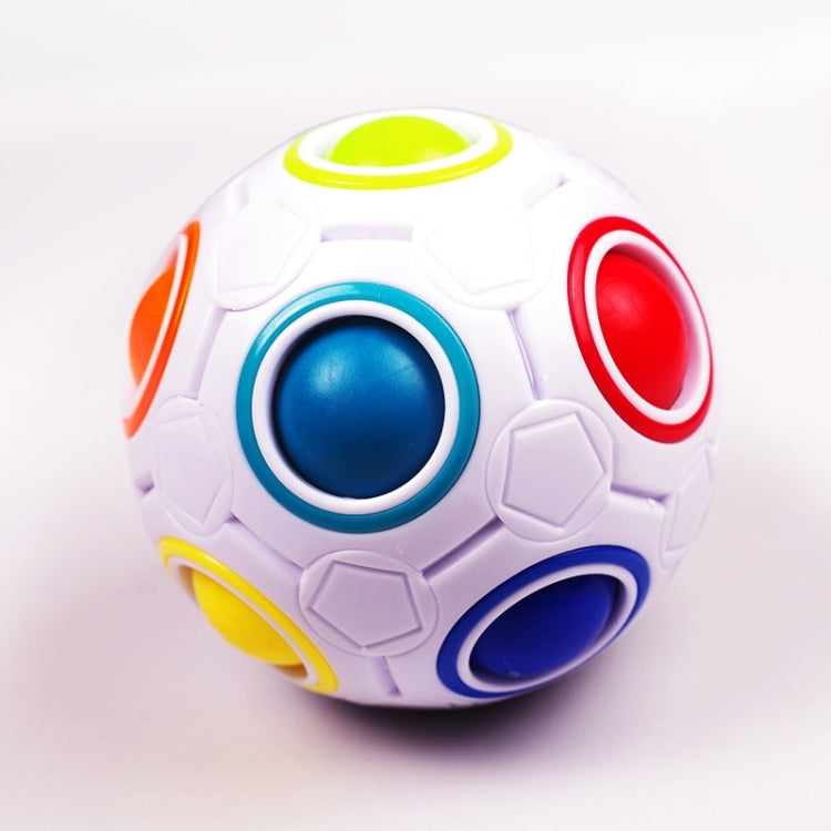 Magic Rainbow Ball Magic Cube Puzzle Cube, (White)