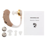 JECPP Behind Ear Sound Amplifier Adjustable Tone Hearing Aid, F-135
