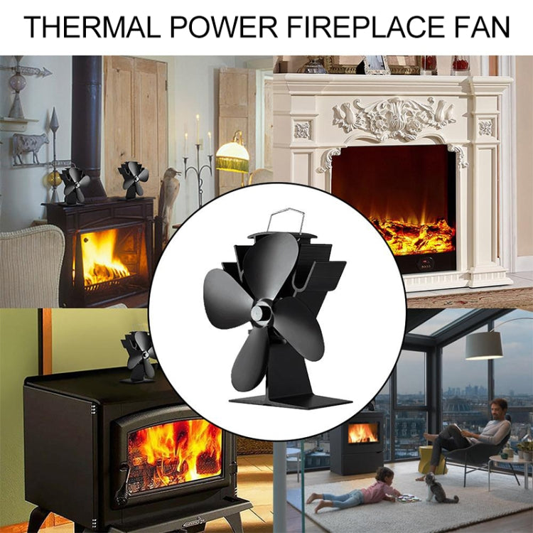 Quạt bếp chạy bằng nhiệt hợp kim nhôm thân thiện môi trường YL603 với 4 cánh cho bếp củi / gas / viên nén