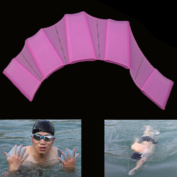 Găng tay tập luyện chân vịt bơi silicone, M, Kích thước: M Xanh lá, Kích thước: M Xanh dương, Kích thước: M Hồng đậm
