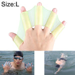 Găng tay tập luyện chân vịt bơi silicone, L, Kích thước: L Xanh lá, Kích thước: L Xanh dương