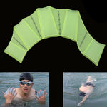 Găng tay tập luyện chân vịt bơi silicone, L, Kích thước: L Xanh lá, Kích thước: L Xanh dương