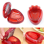 Dụng cụ cắt dâu tây bằng nhựa, Dao trái cây lưỡi thép không gỉ, Dụng cụ cắt dâu tây
