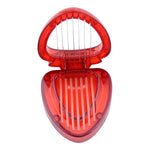 Dụng cụ cắt dâu tây bằng nhựa, Dao trái cây lưỡi thép không gỉ, Dụng cụ cắt dâu tây