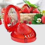 Dụng cụ cắt dâu tây bằng nhựa, Dao trái cây lưỡi thép không gỉ, Dụng cụ cắt dâu tây