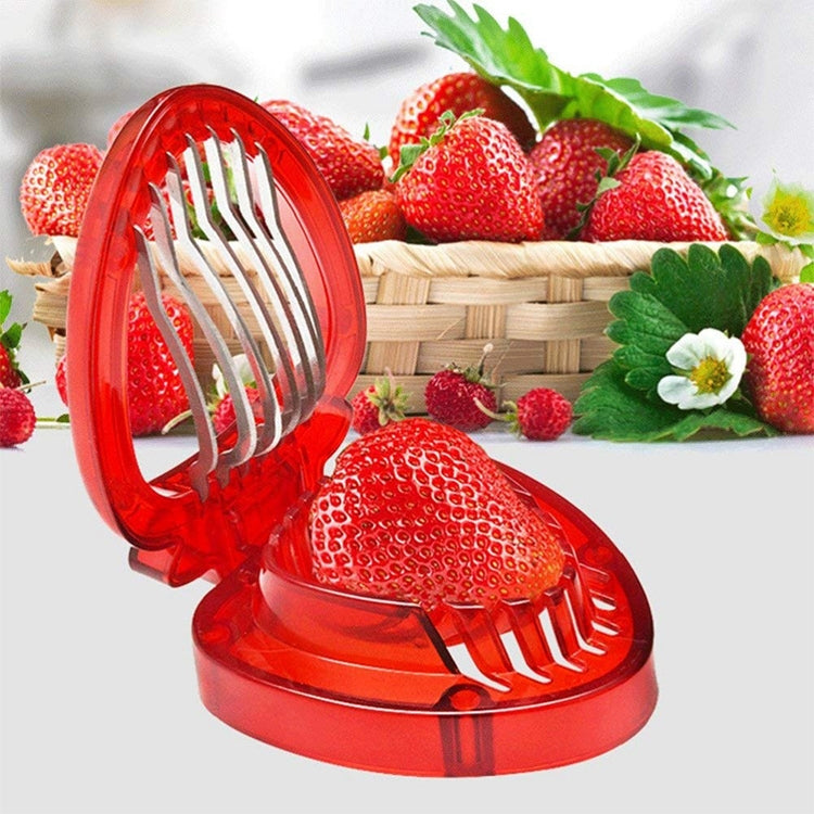 Dụng cụ cắt dâu tây bằng nhựa, Dao trái cây lưỡi thép không gỉ, Dụng cụ cắt dâu tây