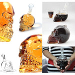 Chai thủy tinh hình đầu lâu pha lê đựng vodka, whiskey, bia, rượu mạnh, rượu vang đỏ và các loại đồ uống khác, 550ML