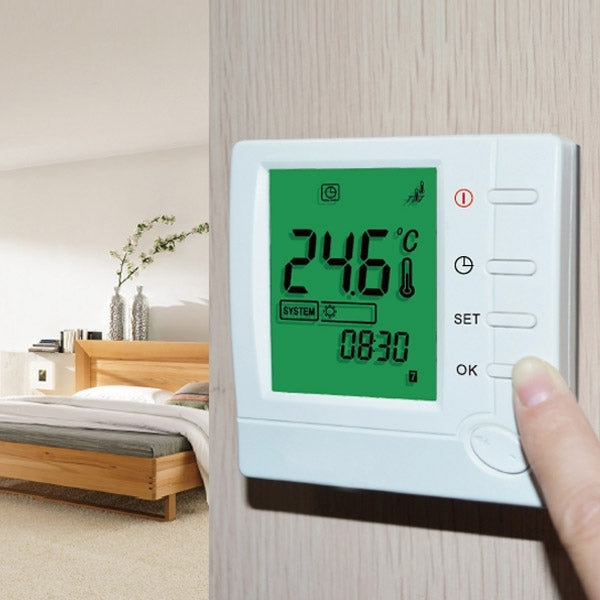 Bộ điều khiển nhiệt độ phòng có màn hình LCD cho điều hòa 2 ống, lập trình cho quạt dàn lạnh