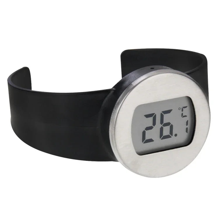 Nhiệt kế chai rượu kỹ thuật số LCD độ C, phù hợp đường kính chai: 65-80mm (Đen + Bạc), TL802-TT