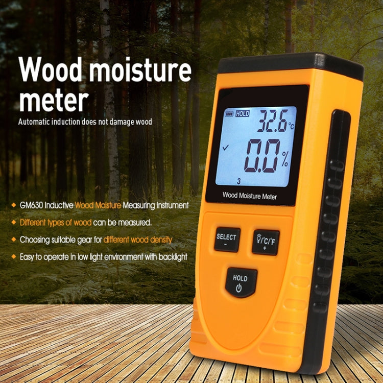 Máy đo độ ẩm gỗ kỹ thuật số GM630 có màn hình LCD