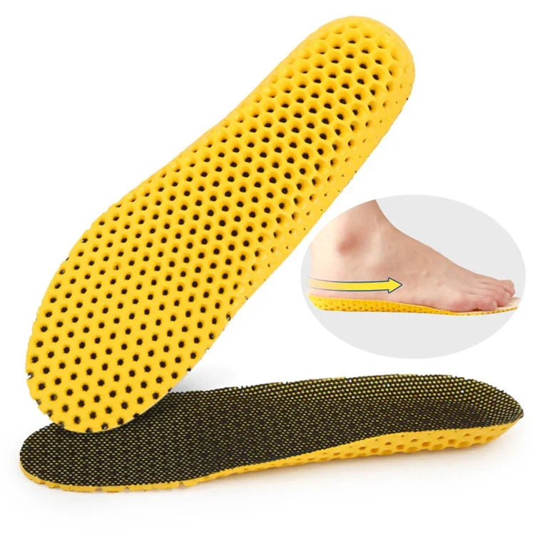 1 đôi lót giày thể thao thấm mồ hôi dày mềm thoáng khí giảm sốc cho nam / nữ, kích thước: S(35-41)
