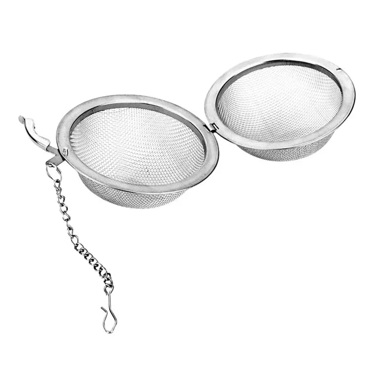 Bộ lọc trà hình quả bóng lưới thép không gỉ, kích thước lớn