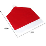 Áo ghế trang trí Giáng sinh mũ đỏ, kích thước: 65cm x 50cm, mũ đỏ