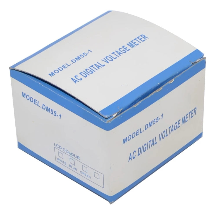 Đồng hồ đo điện áp AC kỹ thuật số DM55-1 có màn hình LCD, dải đo 110V-300V, phích cắm EU