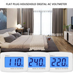 Đồng hồ đo điện áp AC kỹ thuật số DM55-1 có màn hình LCD, dải đo 110V-300V, phích cắm EU