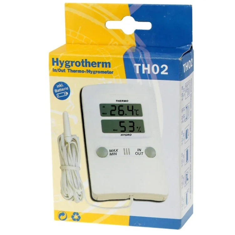 Cảm biến nhiệt độ và độ ẩm trong nhà ngoài trời kỹ thuật số LCD TH02, nhiệt kế ẩm kế