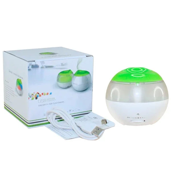 Máy tạo độ ẩm không khí USB với đèn báo đỏ mini và công tắc điều chỉnh lượng hơi nước (trắng + xanh), máy tạo độ ẩm USB