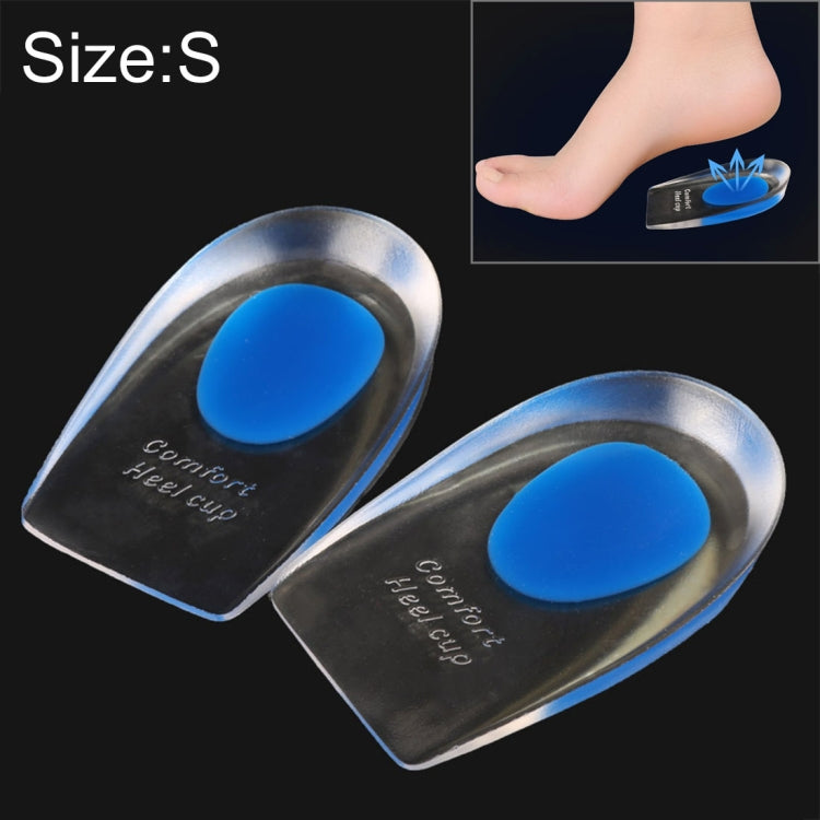 Đế giày gel silicone thoải mái cho nữ, miếng lót gót chân nửa, kích thước: S, 1 đôi, màu xanh, 1 đôi
