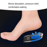 Đế giày gel silicone thoải mái cho nữ, miếng lót gót chân nửa, kích thước: S, 1 đôi, màu xanh, 1 đôi