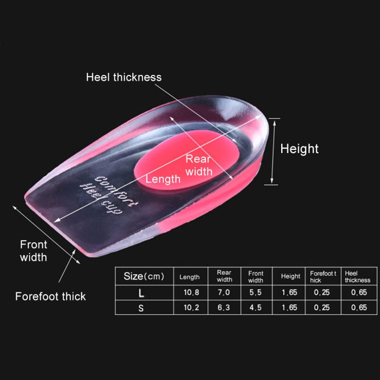 Đế giày gel silicone thoải mái cho nữ, miếng lót gót chân nửa, kích thước: S, 1 đôi, màu xanh, 1 đôi
