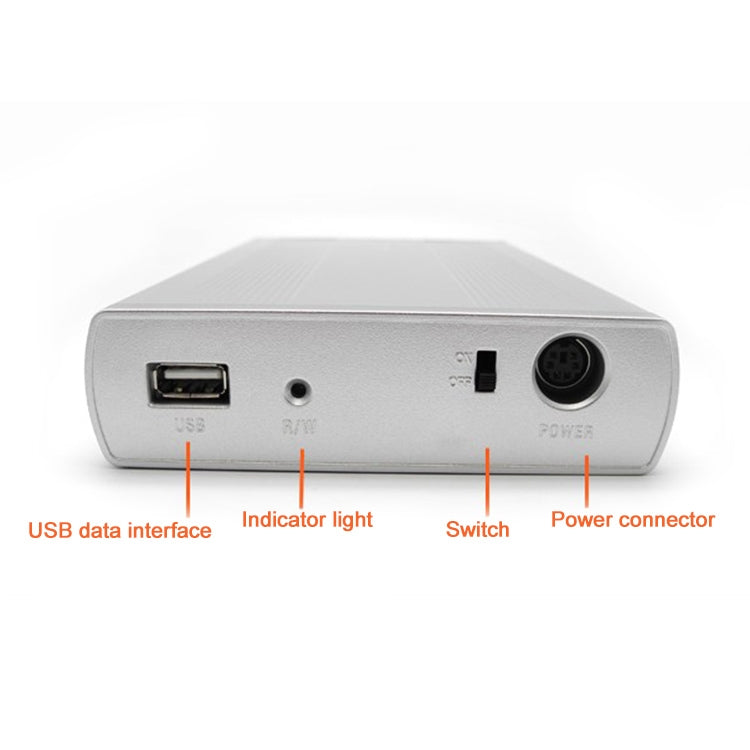 Vỏ ổ cứng ngoài SATA 3.5 inch, hỗ trợ USB 2.0, SATA với nguồn 2.0A, SATA với nguồn 1.5A