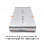 Vỏ ổ cứng ngoài SATA 3.5 inch, hỗ trợ USB 2.0, SATA với nguồn 2.0A, SATA với nguồn 1.5A