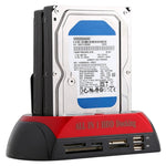 Dock trạm đa năng 1 trong 1 cho ổ cứng SATA/IDE 2.5 inch và 3.5 inch với đầu đọc thẻ & hub
